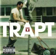 trapt's first album (trapt) cover of a man mowing his lawn